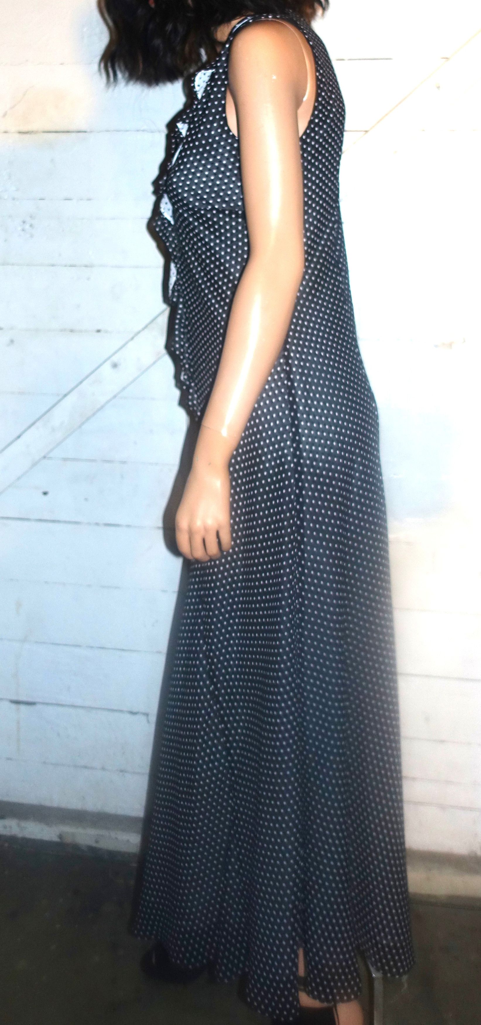 Charter Club Charter Club Black White Polka Dot Maxi Dress 10 Size L / US 10 / IT 46 - 4 Thumbnail