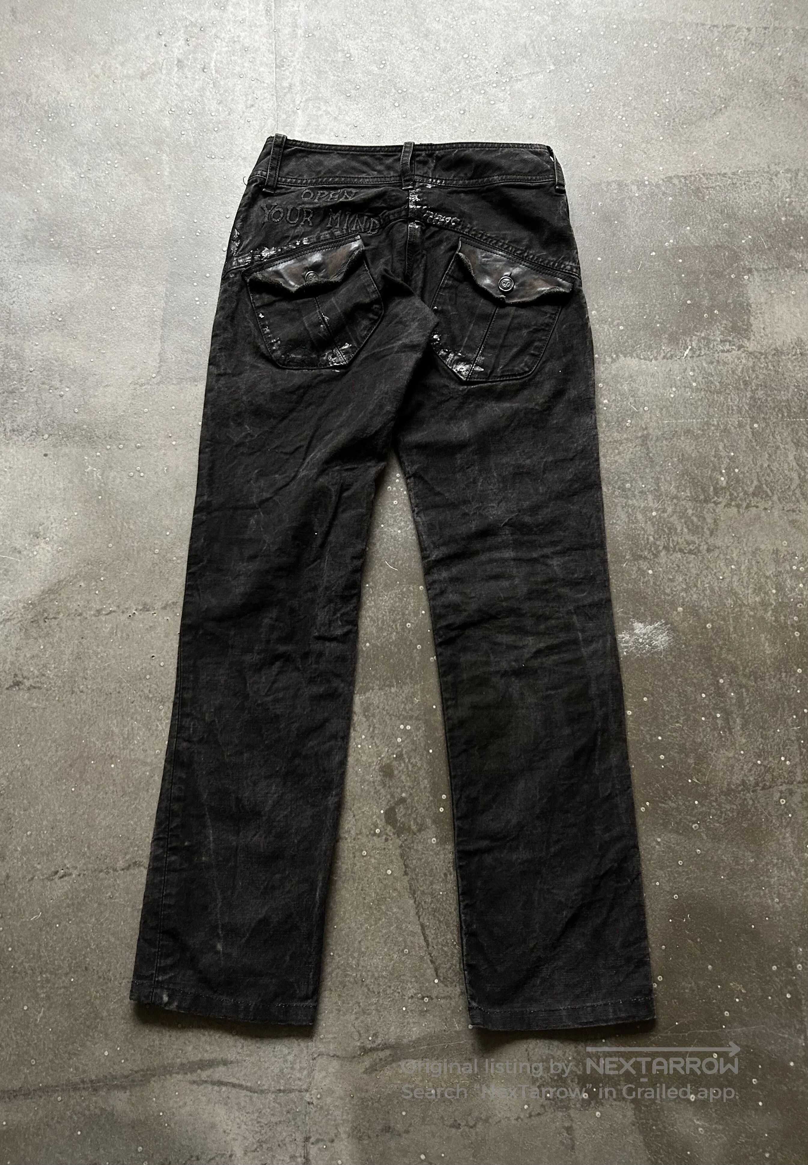 Share Spirit Homme SHARE SPIRIT Embroidered Denim Pants. Size US 30 / EU 46 - 2 Thumbnail