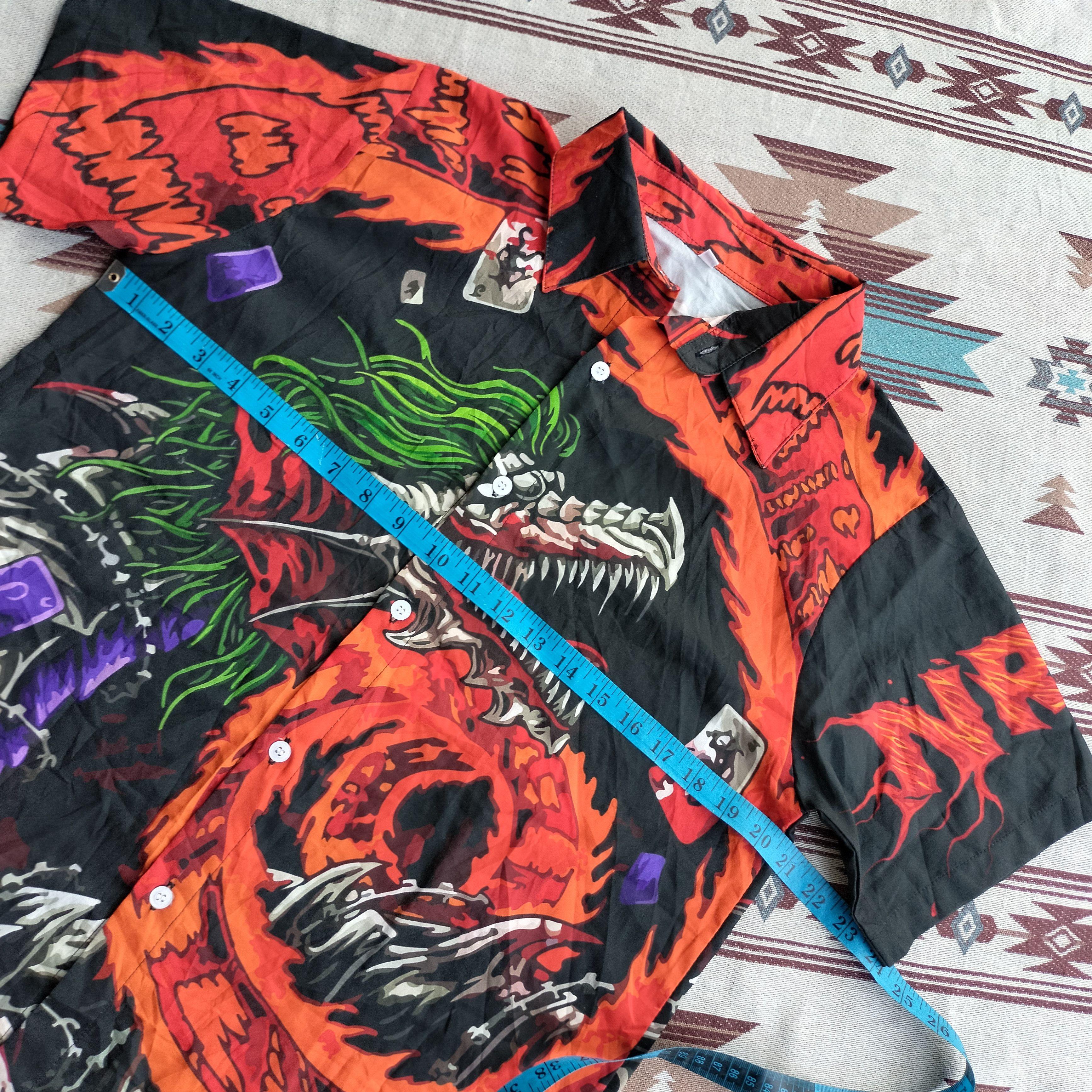 JNCO Nrez Dragon fire picture over ss shirt Size US M / EU 48-50 / 2 - 12 Thumbnail