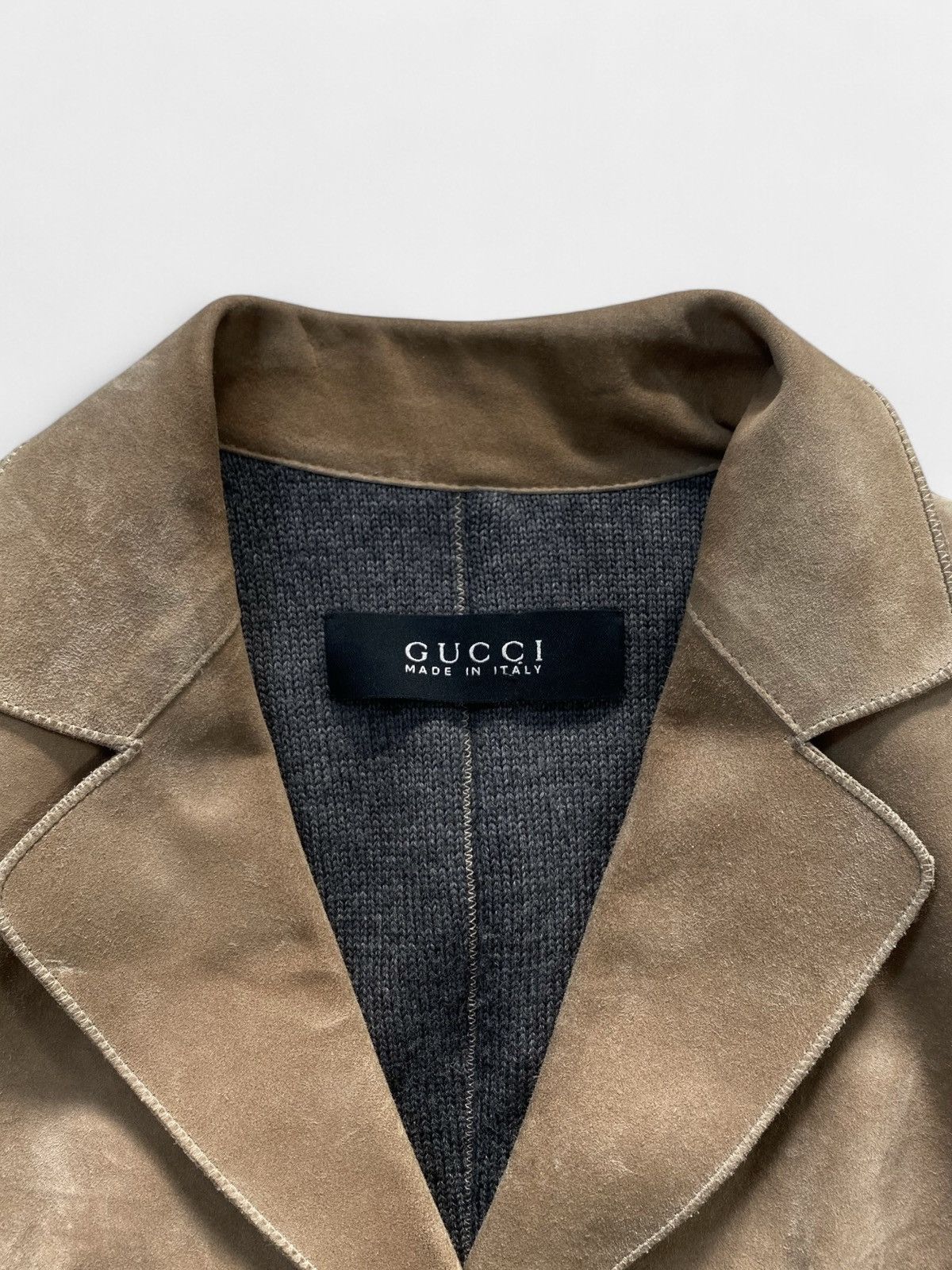 Gucci Gucci - Tom Ford Suede Blazer Jacket Size S / US 4 / IT 40 - 2 Thumbnail
