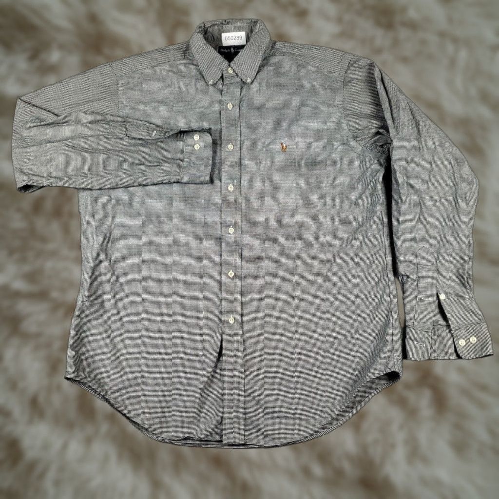 Ralph Lauren Ralph Lauren Dress Shirt Mens 16 Gray Long Sleeve Button Up Regular Fit Cotton Tailored Collared 2-Pocket Barrell Cuff 16 in Neck Mens Size 42R - 1 Thumbnail