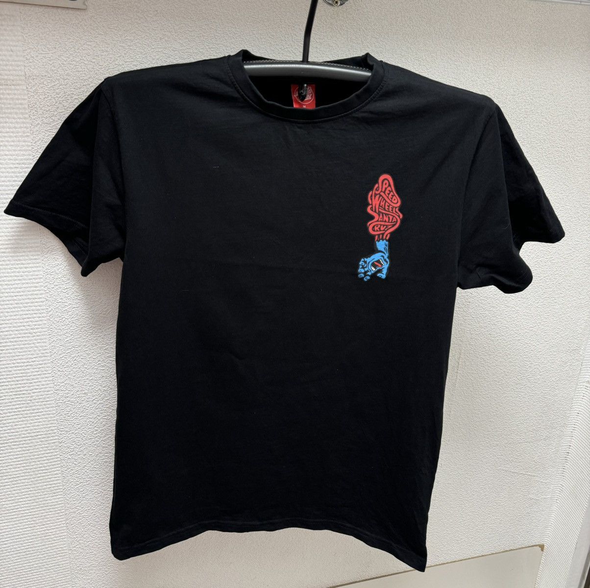 Santa Cruz Skateboards Santa Ceus wheels speed logo black t-shirt sk8 skateboarding Size US M / EU 48-50 / 2 - 5 Thumbnail