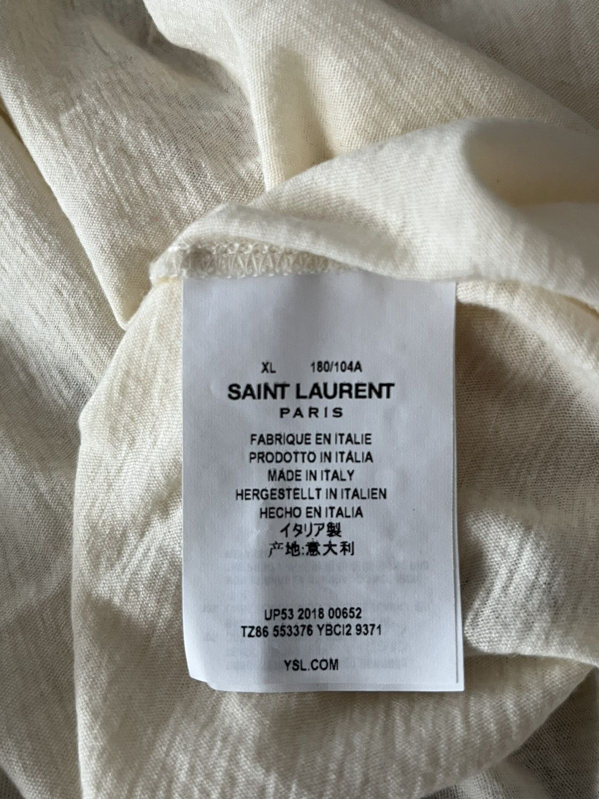 Saint Laurent Paris Brand New Super Runway Saint Laurent Logo 🤖 Robot Tee Shirt Size US L / EU 52-54 / 3 - 8 Thumbnail