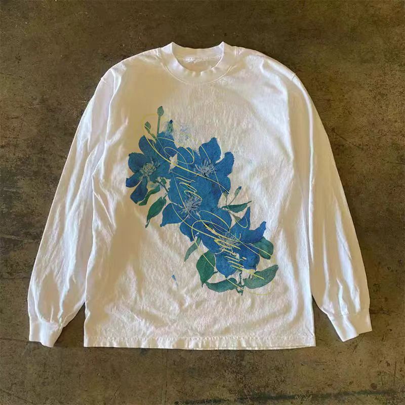 Vintage Casual retro floral print cotton t-shirt y2k Size US M / EU 48-50 / 2 - 1 Thumbnail