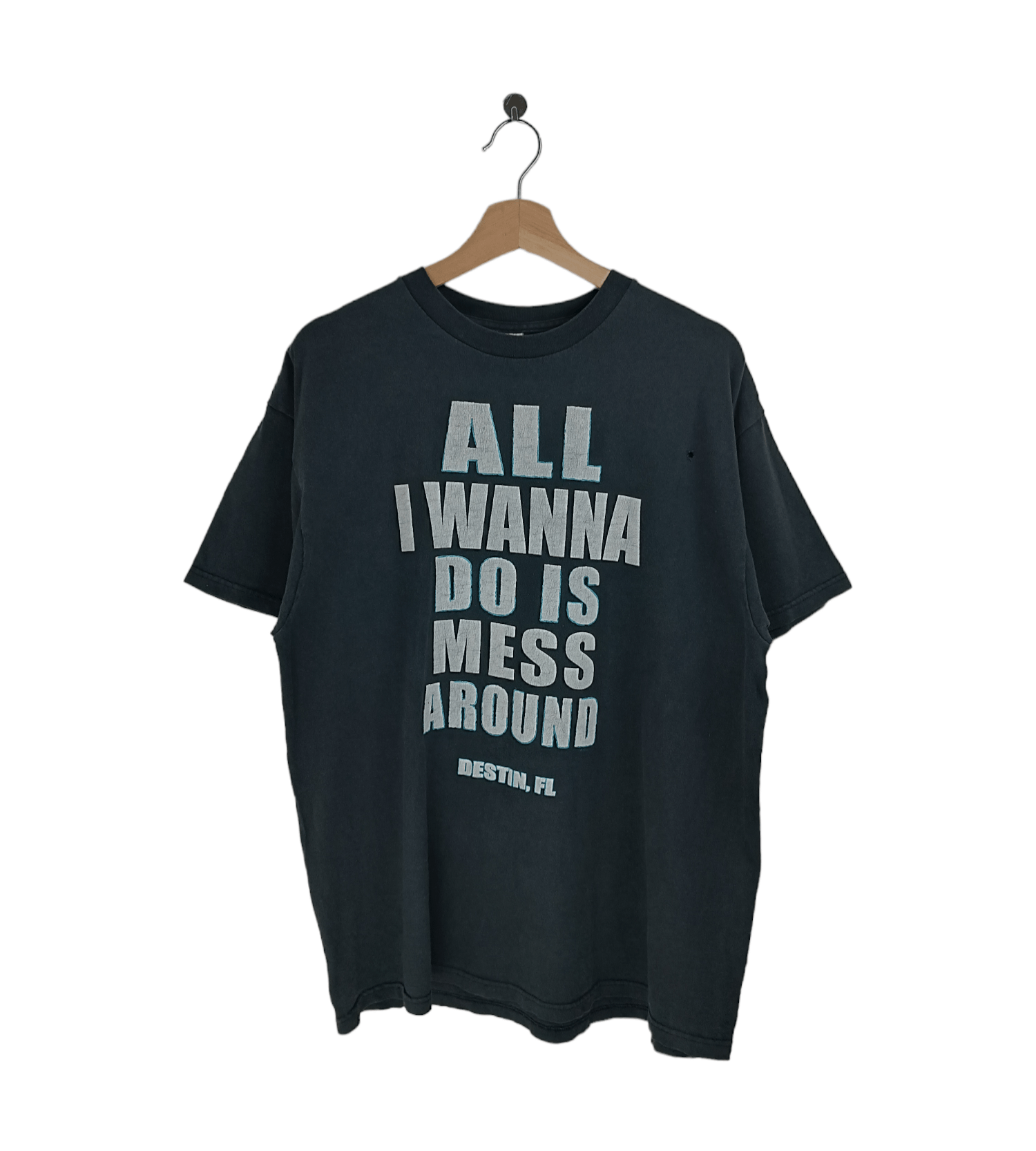Vintage VINTAGE STATEMENT "ALL I WANA DO IS MESS AROUND FUNNY COMEDY Size US XL / EU 56 / 4 - 1 Thumbnail