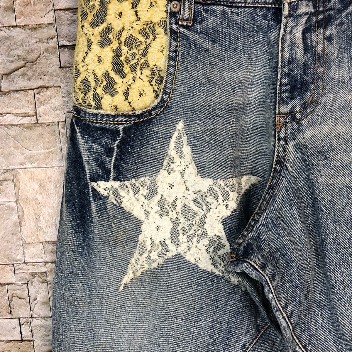 Japanese Brand Ehypen World Gallery double waist Blue Denim Pants #A1008 Size US 30 / EU 46 - 10 Thumbnail