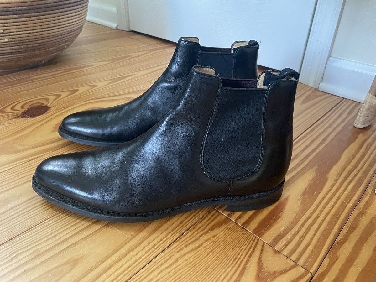 Church's Classic “Ely" Black Leather Chelsea Boots Size 105F / 10.5D Size US 11 / EU 44 - 2 Thumbnail