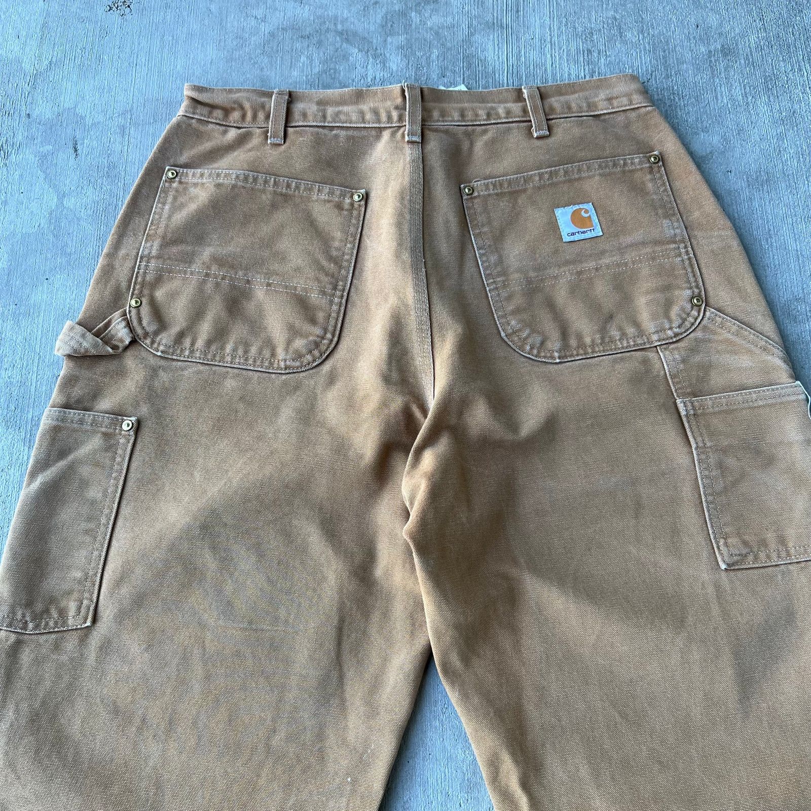 Carhartt × Vintage Carhartt brown double knee work wear carpenter pants Size US 31 - 6 Thumbnail