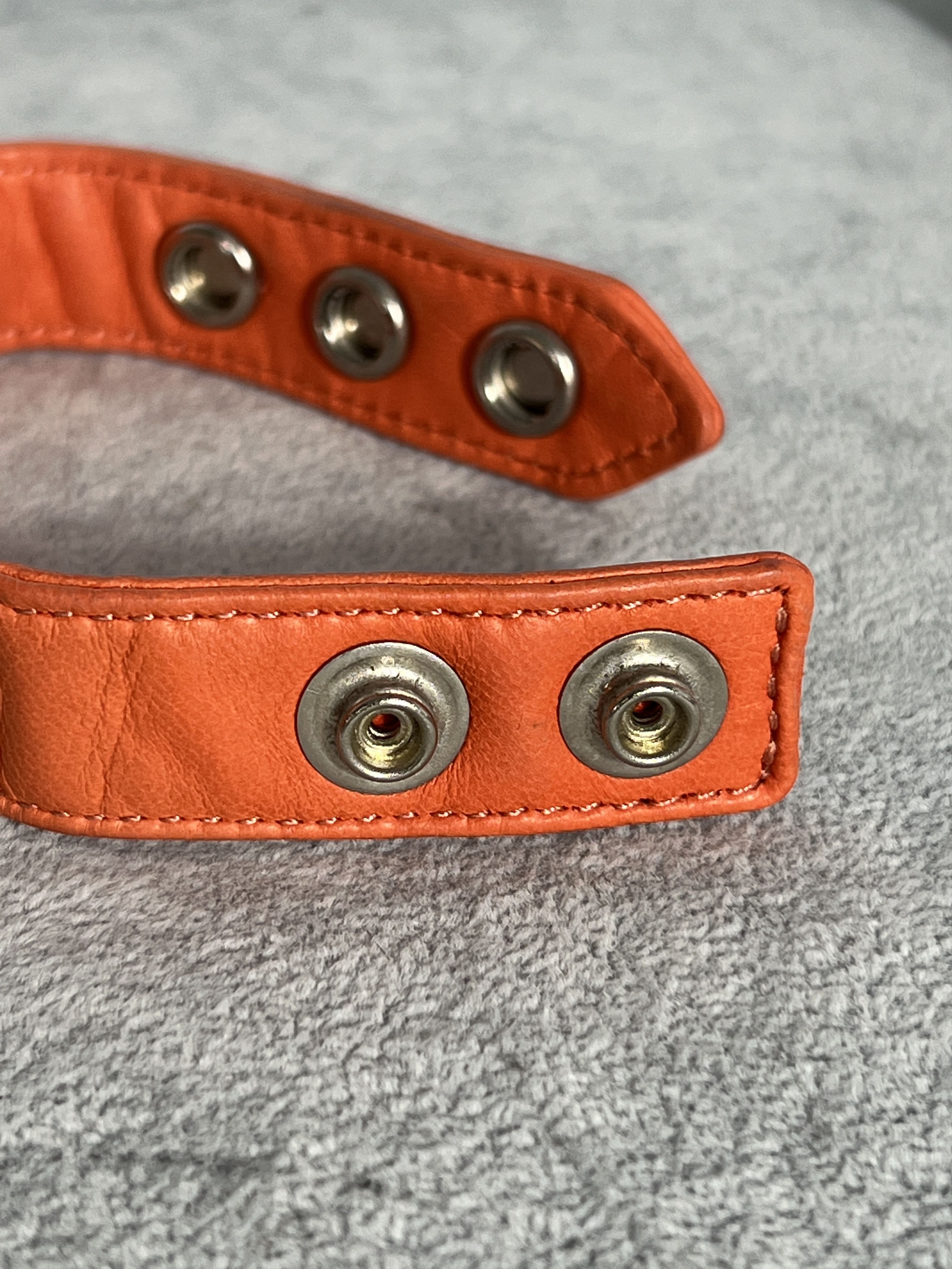Chrome Hearts Chrome Hearts Orange Leather Bracelet Floral Stud 925 Size ONE SIZE - 8 Thumbnail