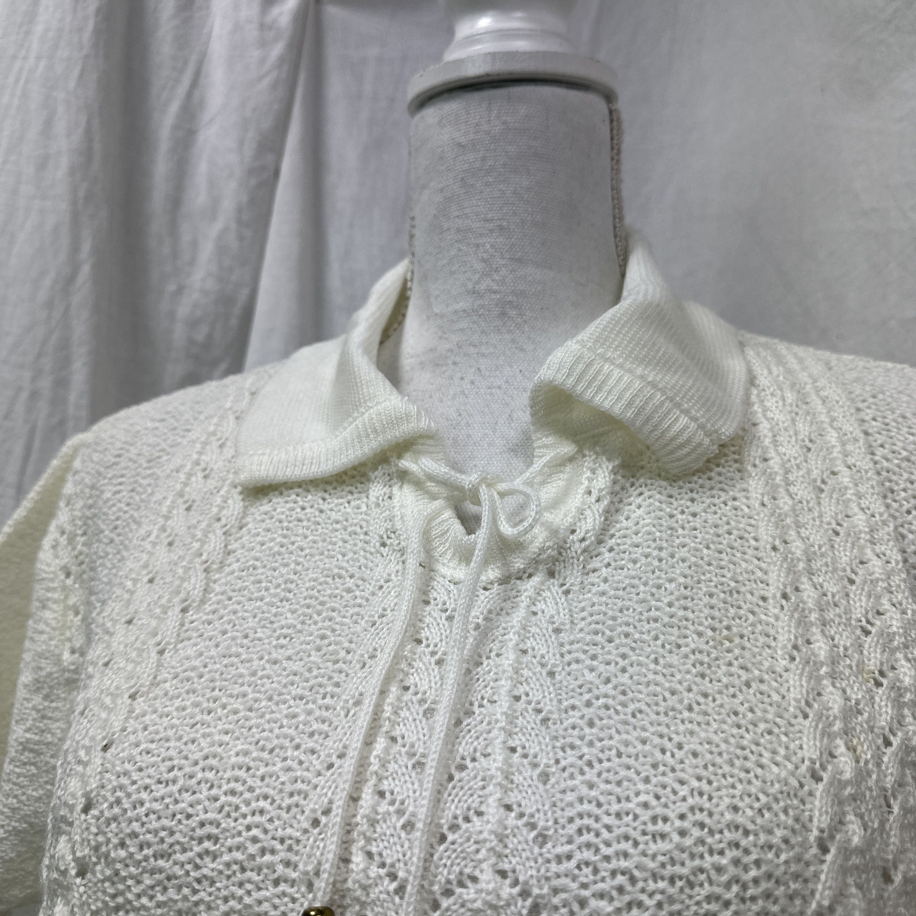 Vintage Vintage Avant Garde Crochet Sweater Top Y2K Size M / US 6-8 / IT 42-44 - 5 Thumbnail