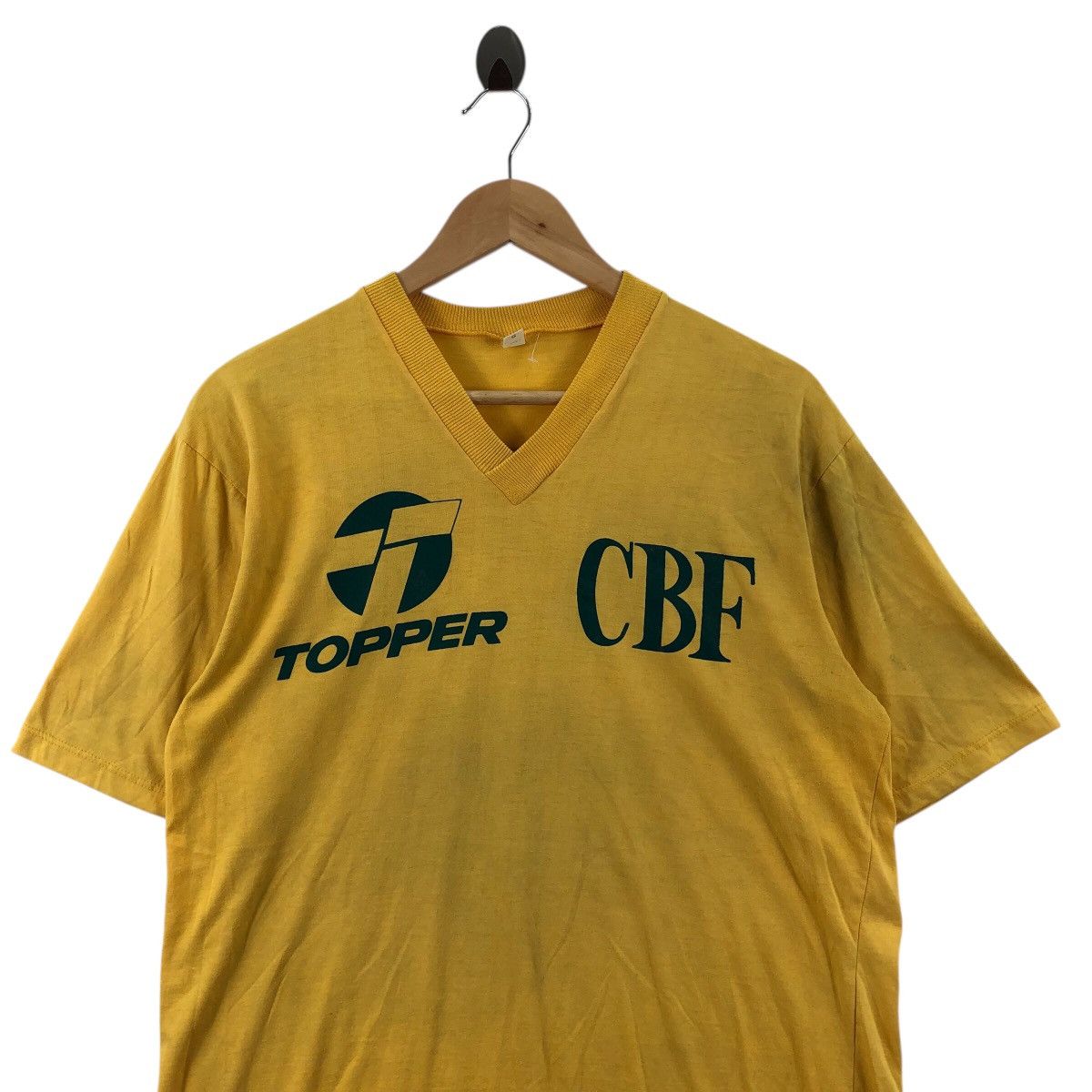 Vintage Vintage 70s CBF BRASIL TOPPER Brazil Samba Football T-Shirt Size US M / EU 48-50 / 2 - 2 Thumbnail