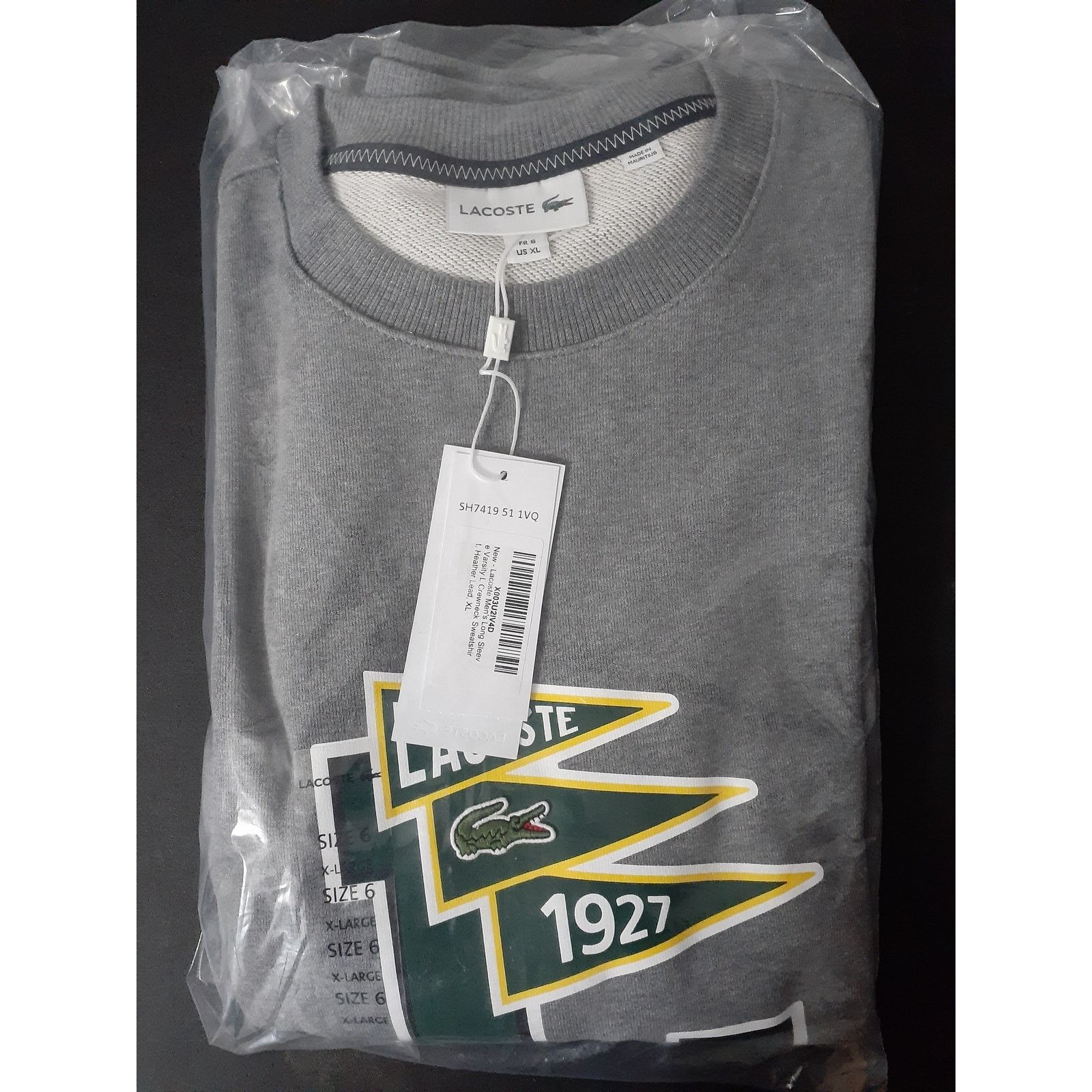 Lacoste Lacoste Men's Long Sleeve Varsity L Crewneck Sweatshirt XL Size US XL / EU 56 / 4 - 2 Thumbnail