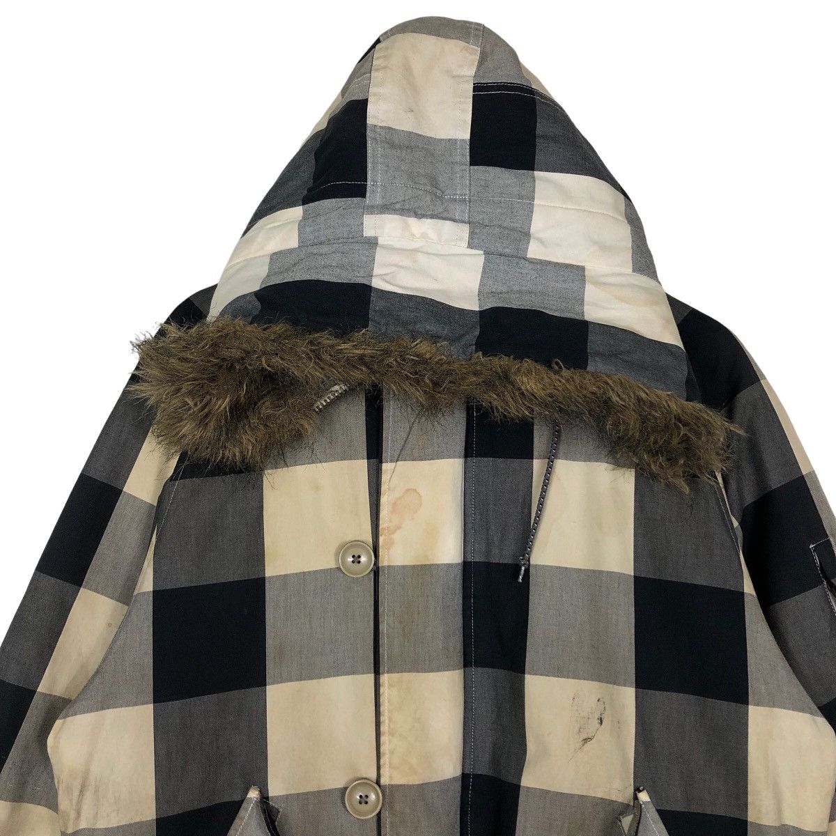 Woolrich Woolen Mills 🔥90’s Bomber Jacket Tartan Design Woolrich Mink Fur Hoodie Size US M / EU 48-50 / 2 - 2 Thumbnail