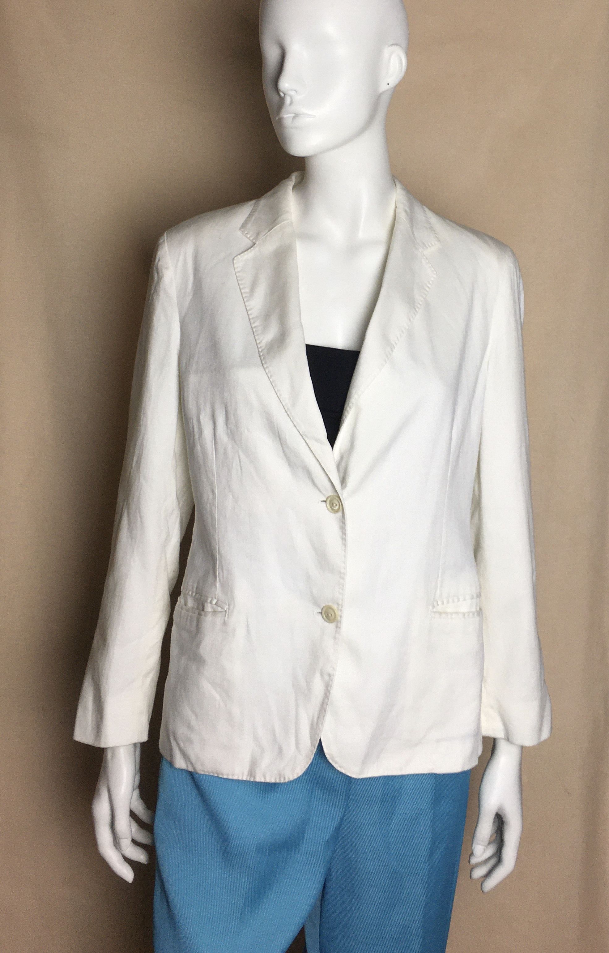Boglioli Boglioli Linen Blend Blazer Jacket Women Size IT 44 Size M / US 6-8 / IT 42-44 - 1 Thumbnail