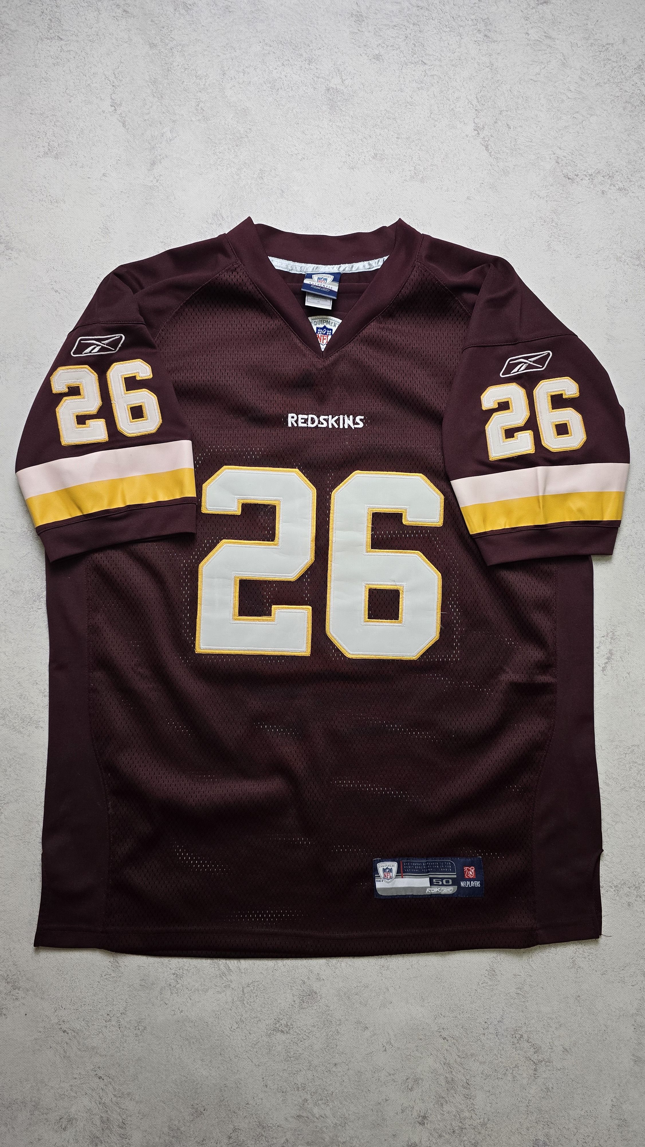 Reebok Washington Redskins #26 Clinton Portis NFL Jersey Sewn Size US L / EU 52-54 / 3 - 2 Thumbnail