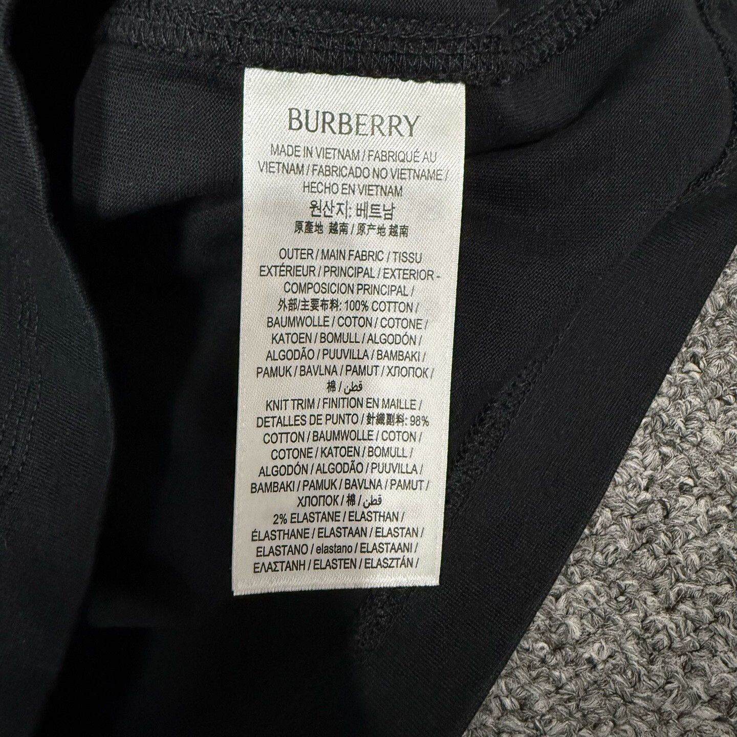 Burberry Burberry Black Check Panel Short Sleeve Size US S / EU 44-46 / 1 - 4 Thumbnail