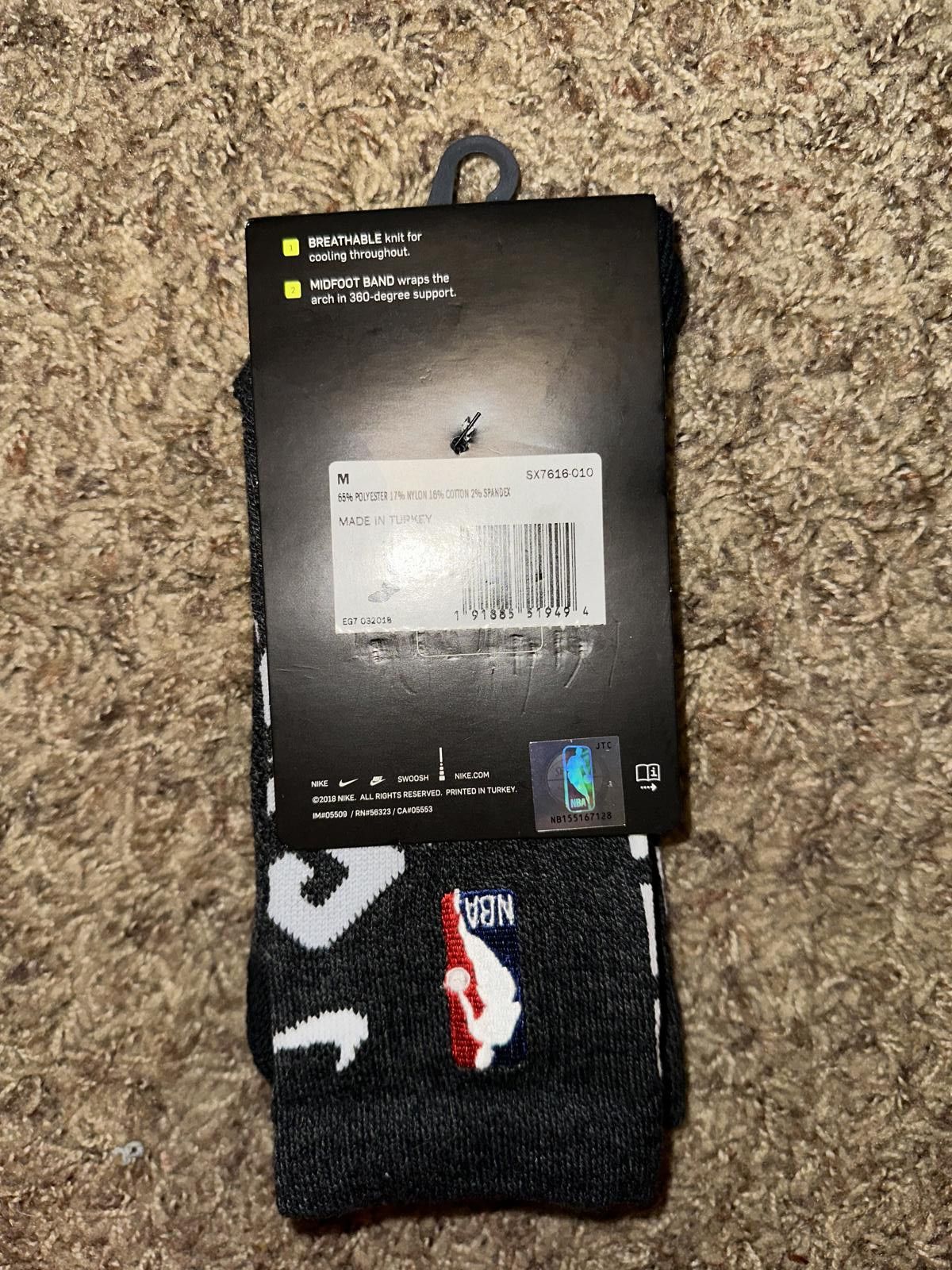Nike Nike Men’s Elite Dri-Fit Crew Basketball Socks San Antonio Spurs Size ONE SIZE - 6 Thumbnail