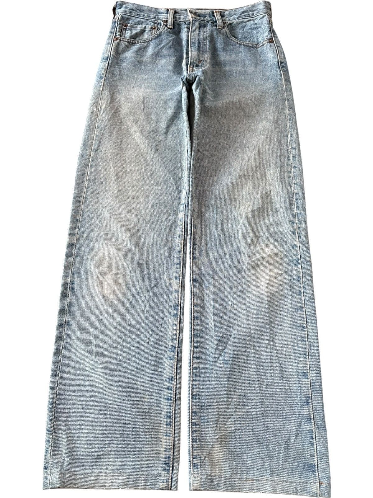 Levi's Vintage 90s Levis 502 Big E Selvedge Faded Wash Loose Jeans Size US 28 / EU 44 - 2 Thumbnail