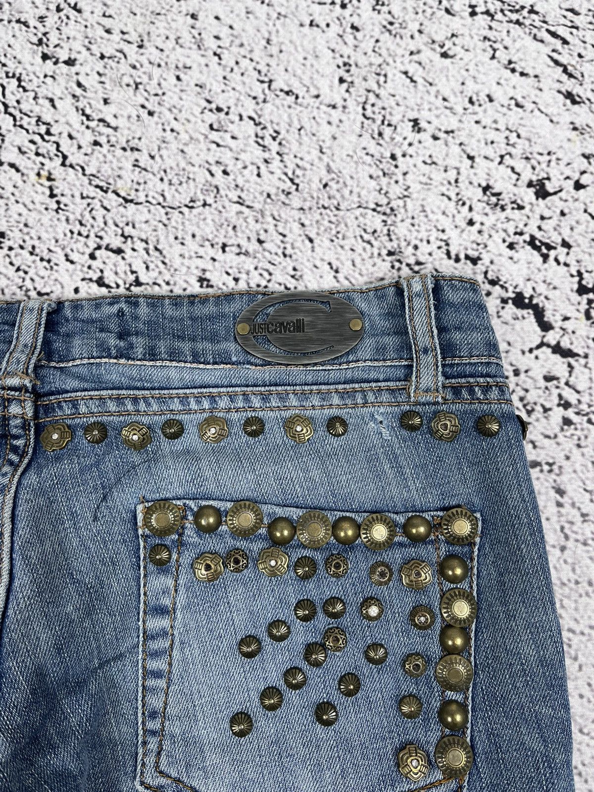 Vintage Archive Just Cavalli Studded Low Rise Jeans