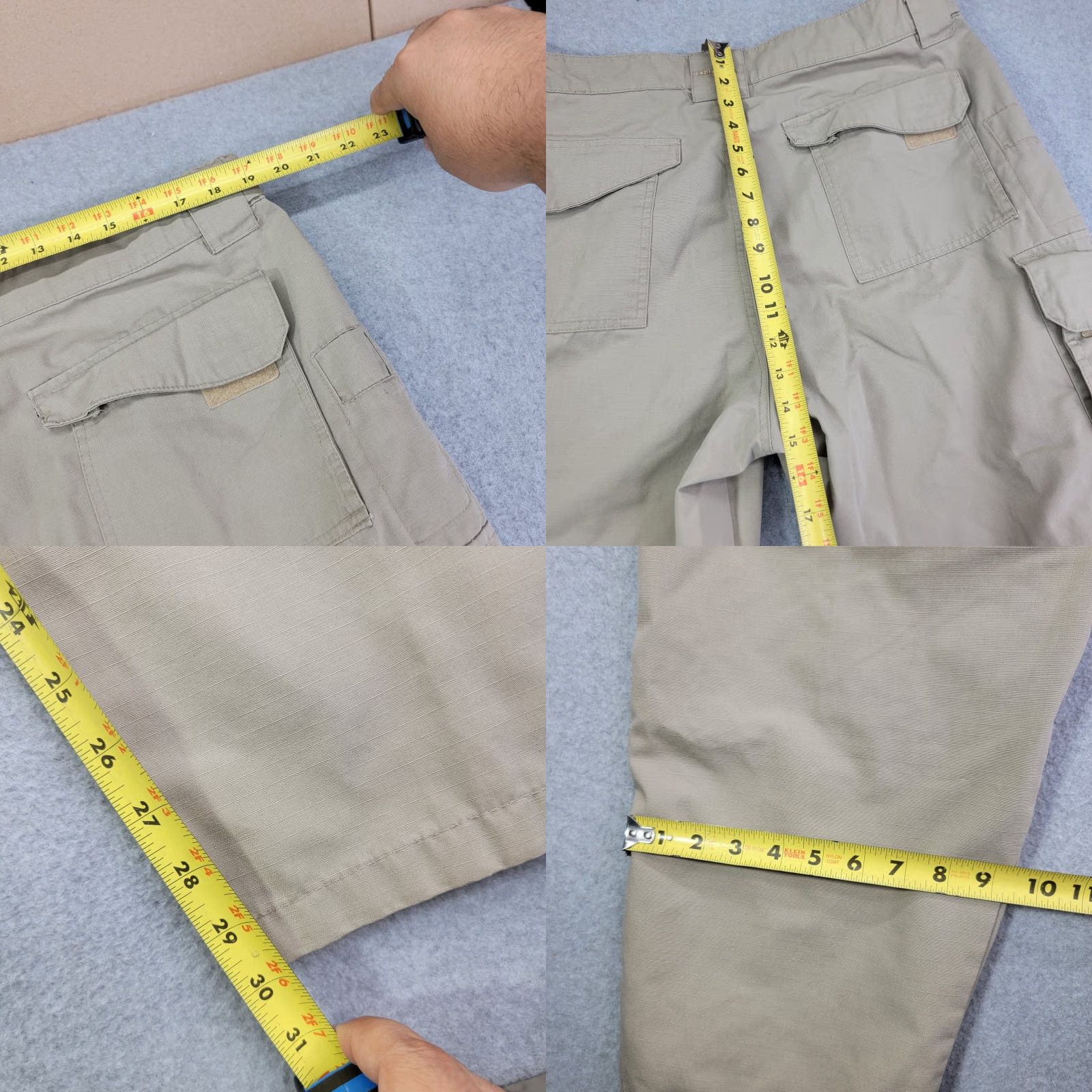 Vintage Tru-Spec Mens Cargo Pants 40x32 Beige Rip Stop Cargo Utility Work Pants Regular Straight Mens Size US 40 / EU 56 - 8 Thumbnail