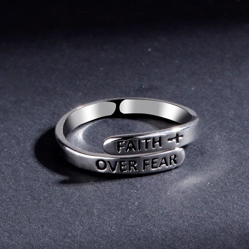 Jewelry × Vintage Retro Faith Cross Ring Size ONE SIZE - 1 Thumbnail