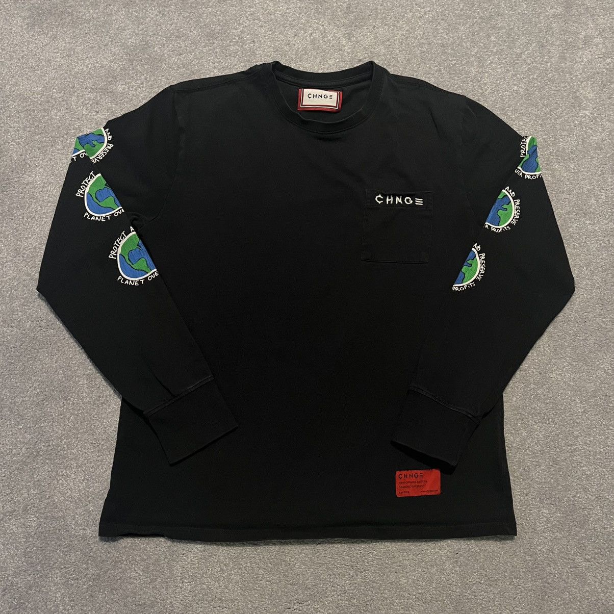 CHNGE × Vintage Vintage CHNGE Love Your Mother Earth Graphic Longsleeve Tee Size US M / EU 48-50 / 2 - 2 Thumbnail