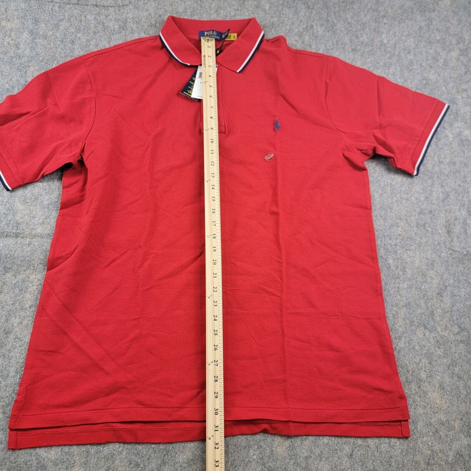 Polo Ralph Lauren Polo Ralph Lauren Tipped Collar Polo Shirt Custom Slim Fit Size US XL / EU 56 / 4 - 5 Thumbnail