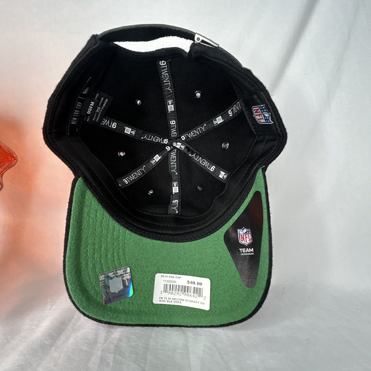 NFL Philadelphia Eagles Black Wool Leather Strapback NFL Hat Size ONE SIZE - 6 Thumbnail