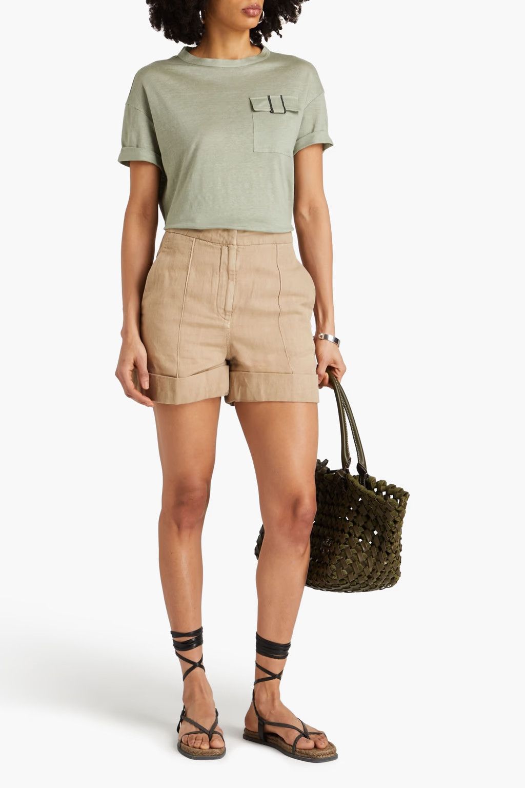 Brunello Cucinelli o1y0725 Short in Sand Size 28" / US 6 / IT 42 - 2 Thumbnail