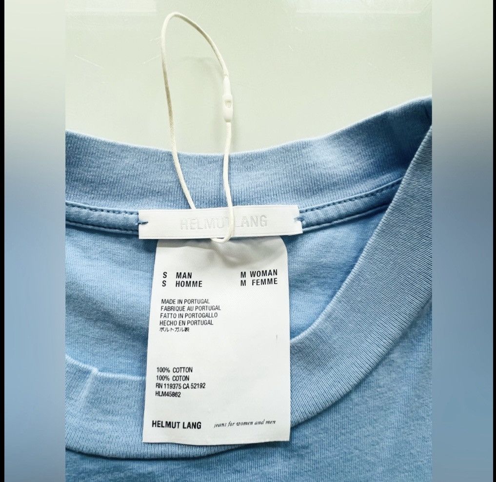 Helmut Lang NEW! HELMUND LANG STANDARD MONOGRAM TEE Sz S in PALE blue Size US S / EU 44-46 / 1 - 8 Thumbnail