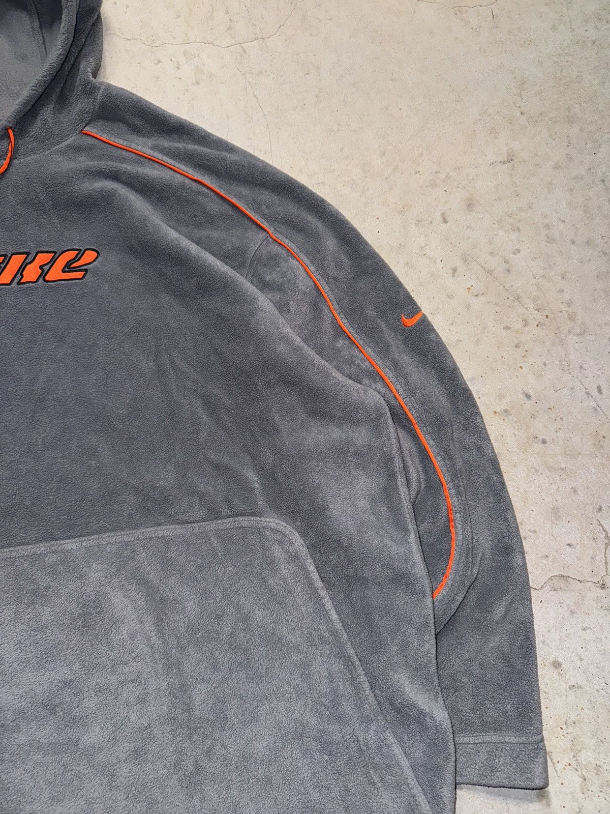 Nike Crazy Vintage 90s Nike Grey Fleece Hoodie Sweatshirt Size US XXL / EU 58 / 5 - 5 Thumbnail