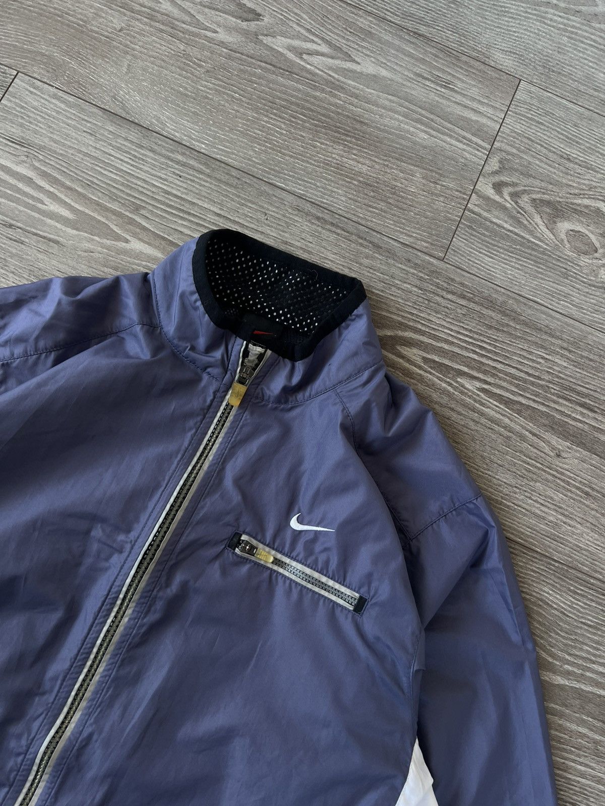 Nike × Vintage ‼️Vintage Nike 90s Knit Logo Swoosh Windbreaker Jacket Size US M / EU 48-50 / 2 - 10 Thumbnail