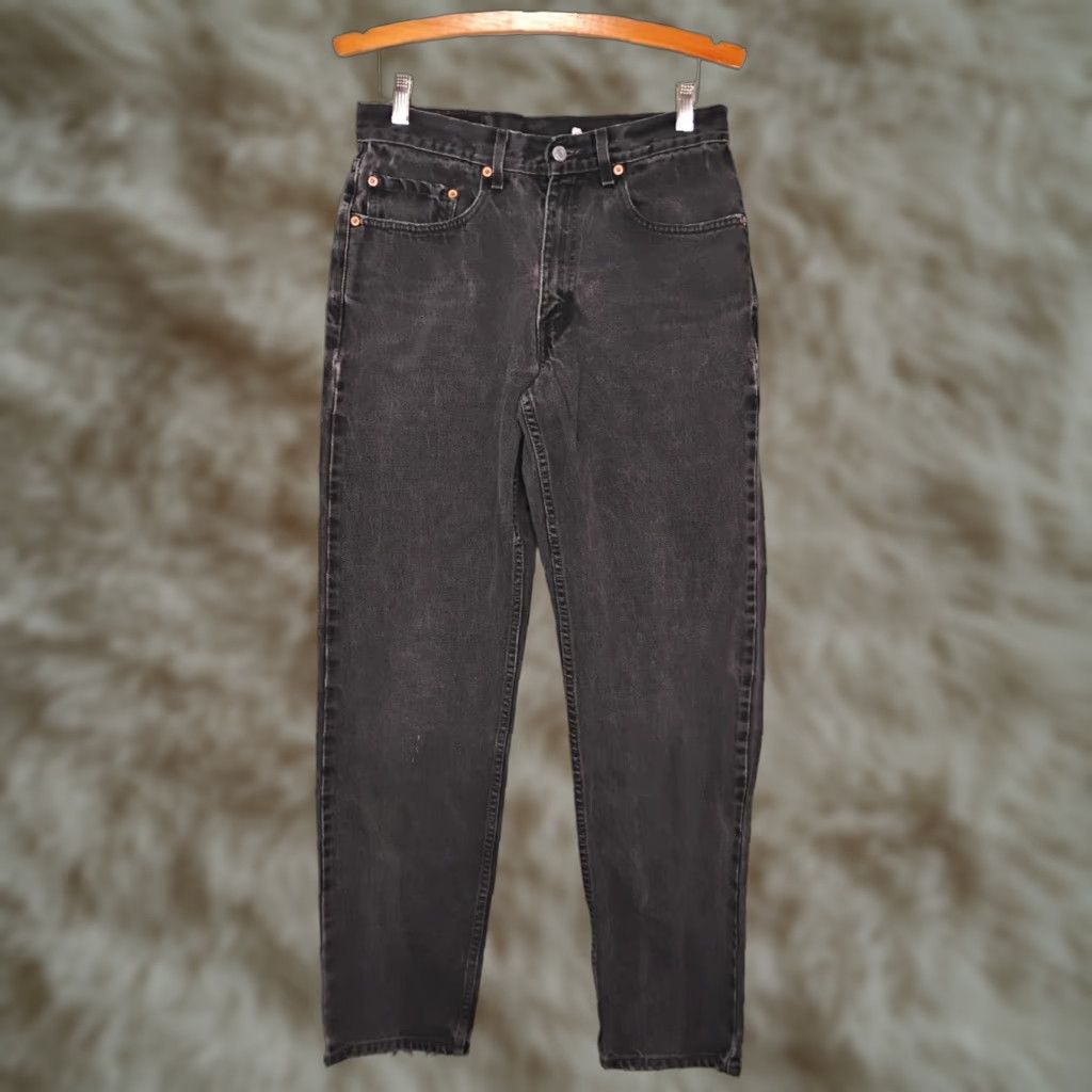 Levi's VINTAGE Levis 550 Black Mens 32x34 Actual 30x34 Distressed Faded Jeans Size US 30 / EU 46 - 1 Thumbnail