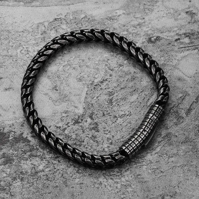 Other 6MM Antique Curb Link Chain Bangles Bracelet Size ONE SIZE - 1 Thumbnail