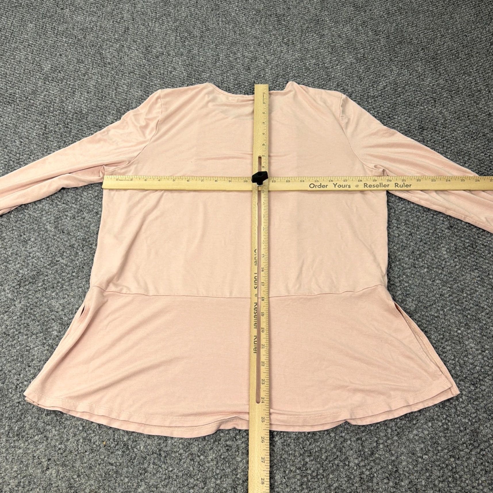 Adrianna Papell Adrianna Papell Shirt Womens Large Pink Tunic Top 3/4 Sleeve Lace Trim Size L / US 10 / IT 46 - 7 Thumbnail
