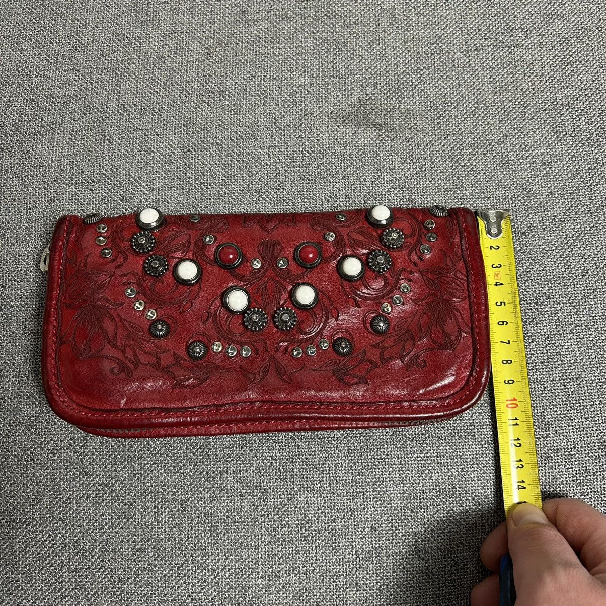 Campomaggi Campomaggi “Siena” Red Leather Wallet With Studs Size ONE SIZE - 14 Thumbnail