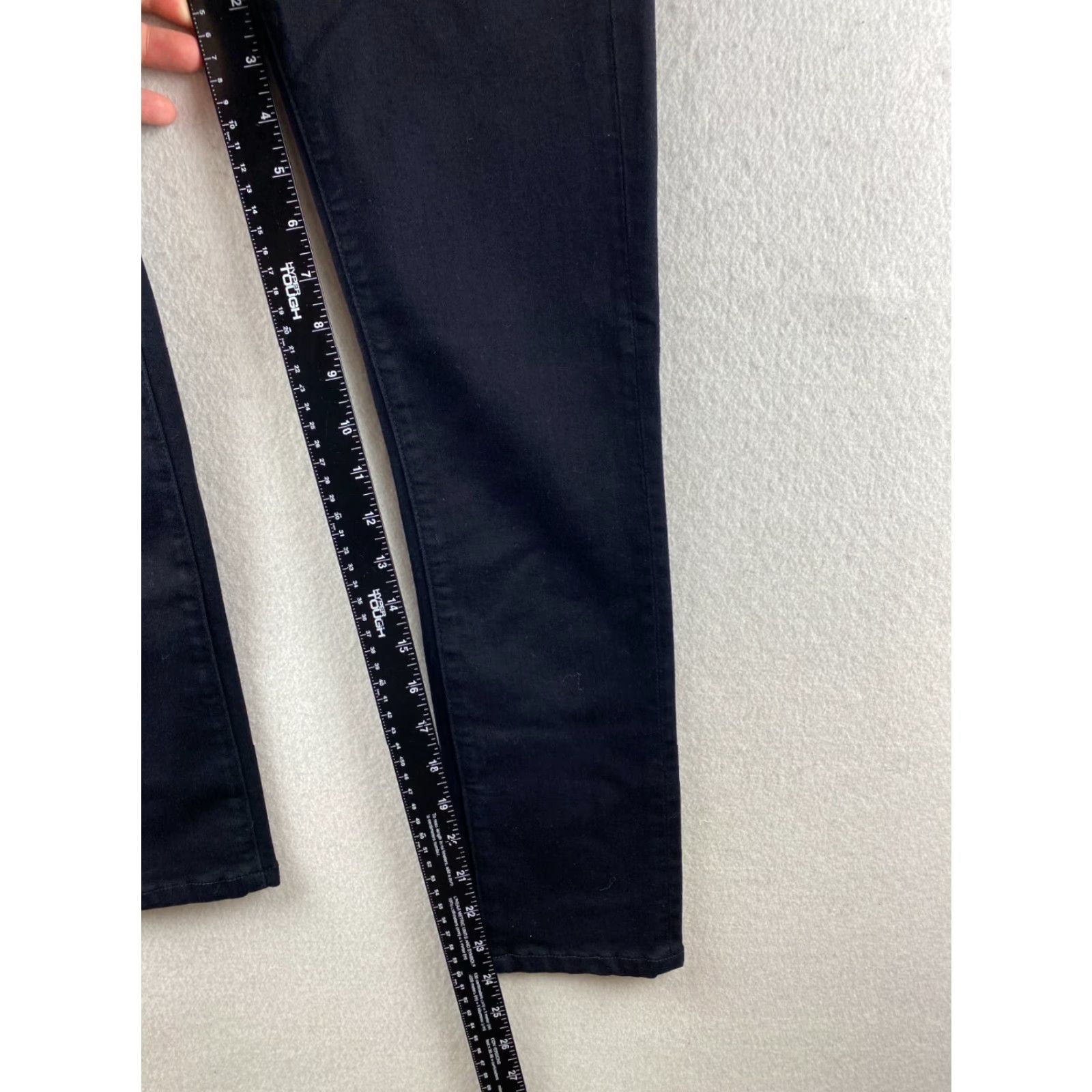 Vintage Adriano Goldschmied Jeans Womens 24 R Black Stretch Skinny Denmi Cigarette Leg USA Made Size 42" / US 20 - 5 Thumbnail