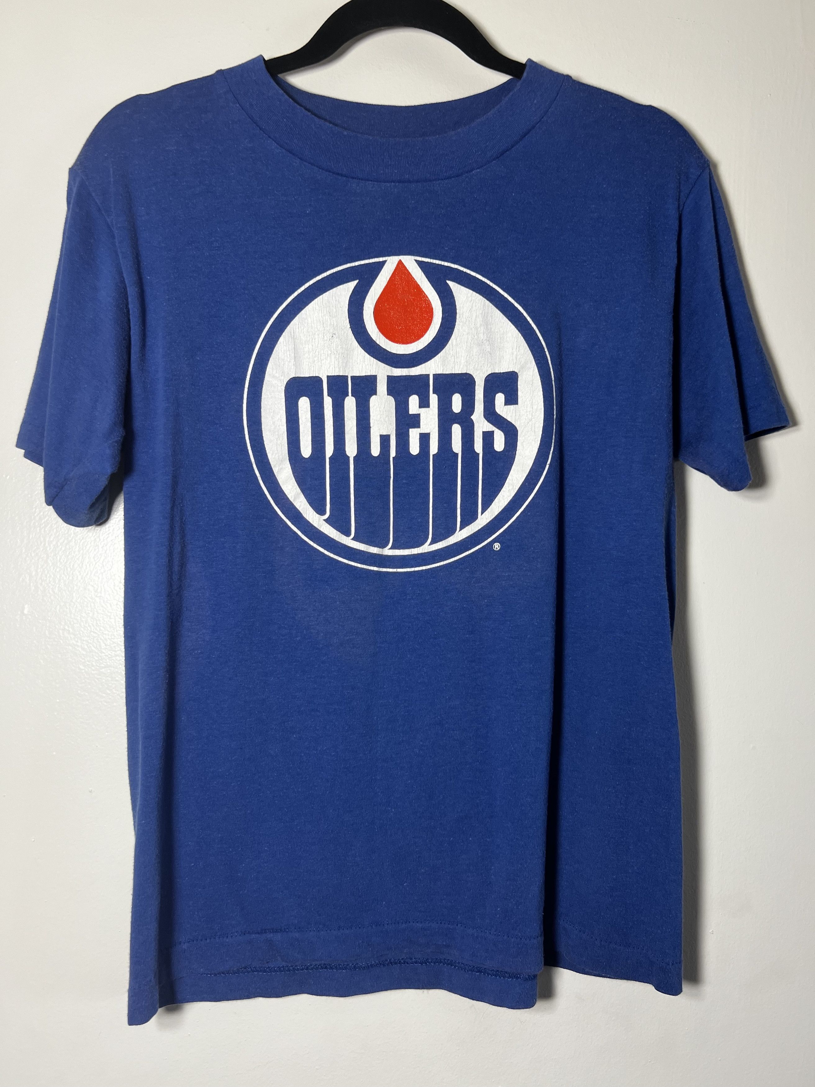 Vintage Vintage 1970's-1980's Oilers Hockey Team Sports Logo T-Shirt Size US M / EU 48-50 / 2 - 1 Thumbnail