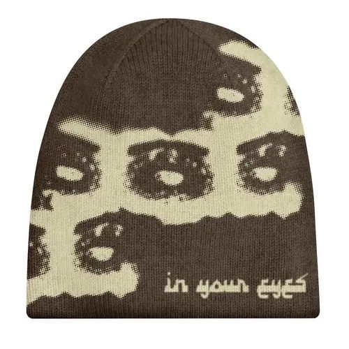 Other Y2K Face Printing Knitted Hat Size ONE SIZE - 7 Thumbnail