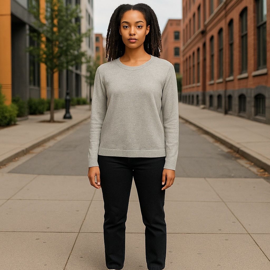 J.Crew J. Crew Gray Classic Crew Neck Sweater Size L / US 10 / IT 46 - 1 Thumbnail