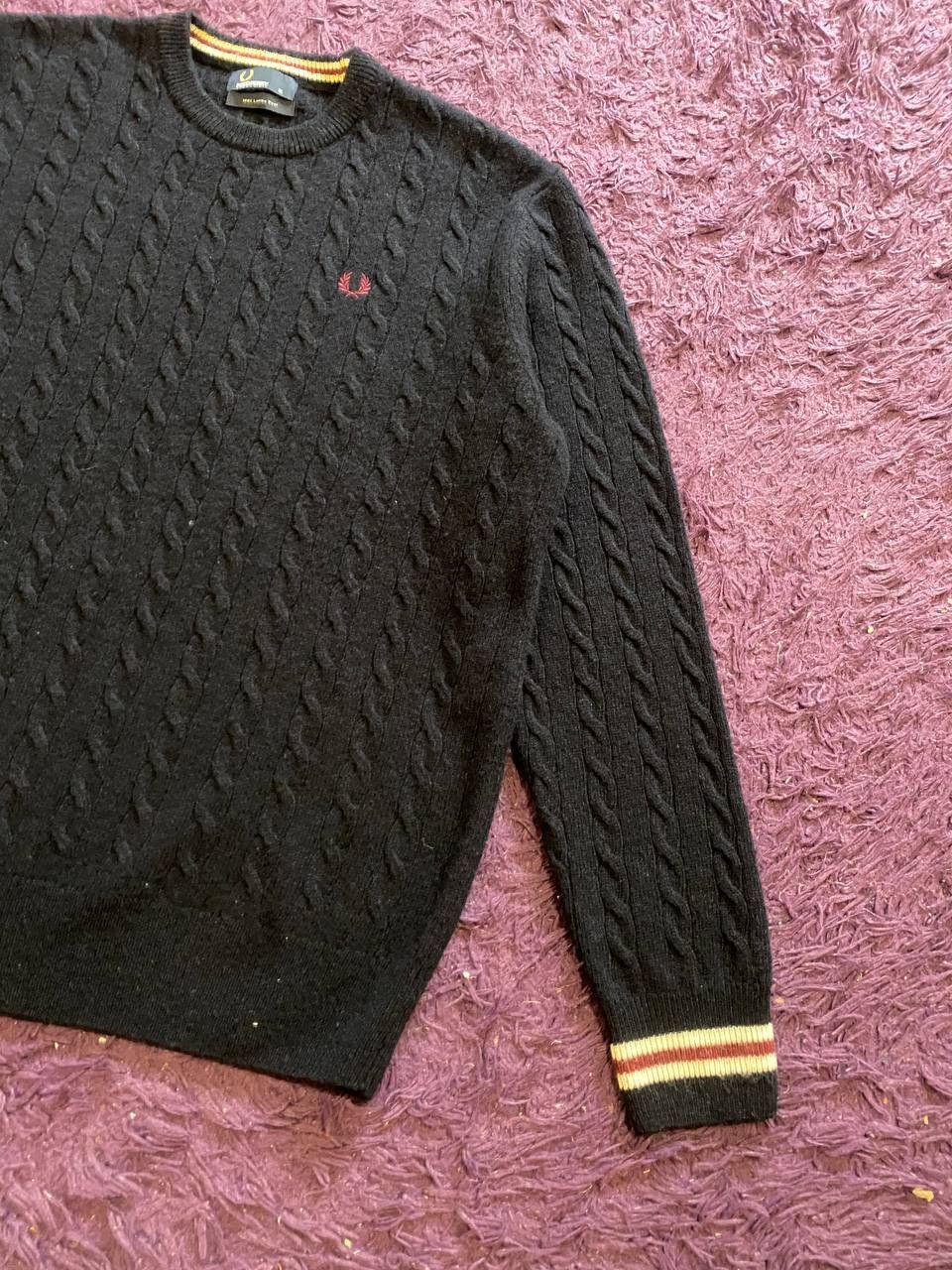 Fred Perry Vintage Fred Perry 100% Lamb Wool Warm Sweater Size XL Size US XL / EU 56 / 4 - 4 Thumbnail
