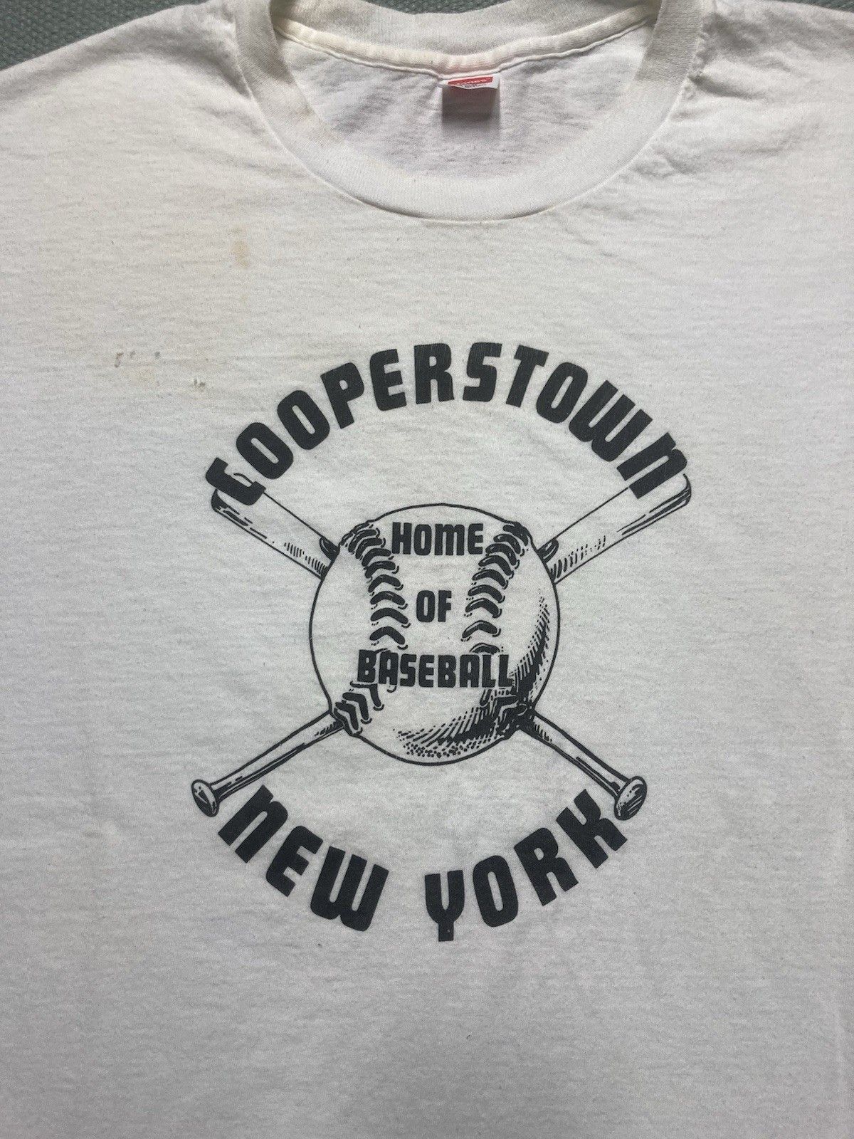 Hanes × Vintage 80s graphic t shirt cooperstown New York home of baseball L Size US L / EU 52-54 / 3 - 2 Thumbnail