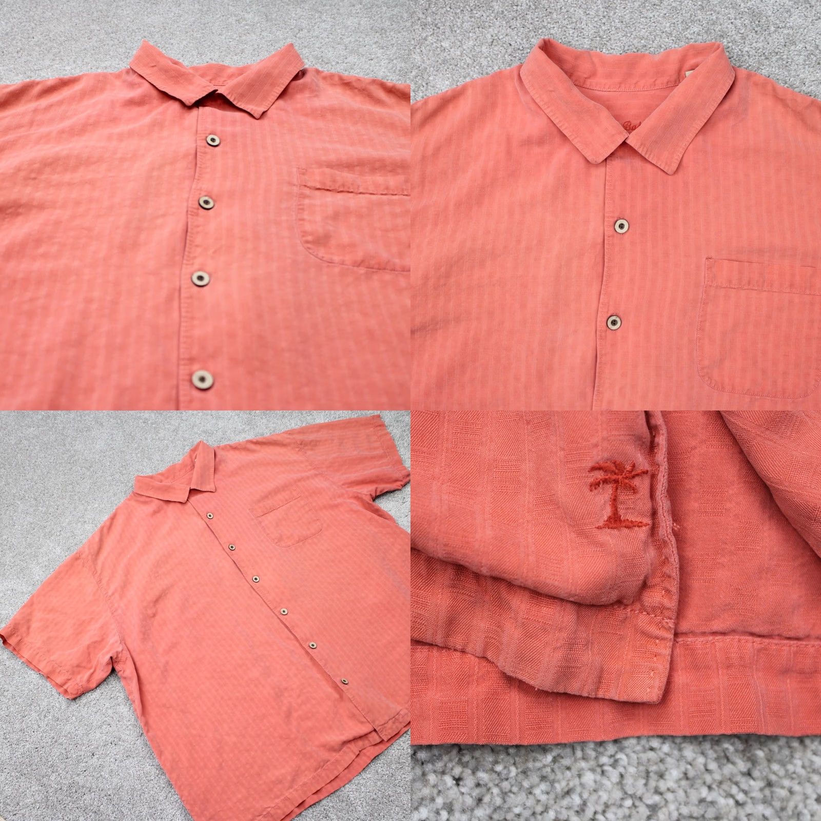 Tommy Bahama Tommy Bahama Camp Shirt Mens 2XL XXL Red Silk Short Sleeve Button-Up Casual Shirt Size US XXL / EU 58 / 5 - 8 Thumbnail
