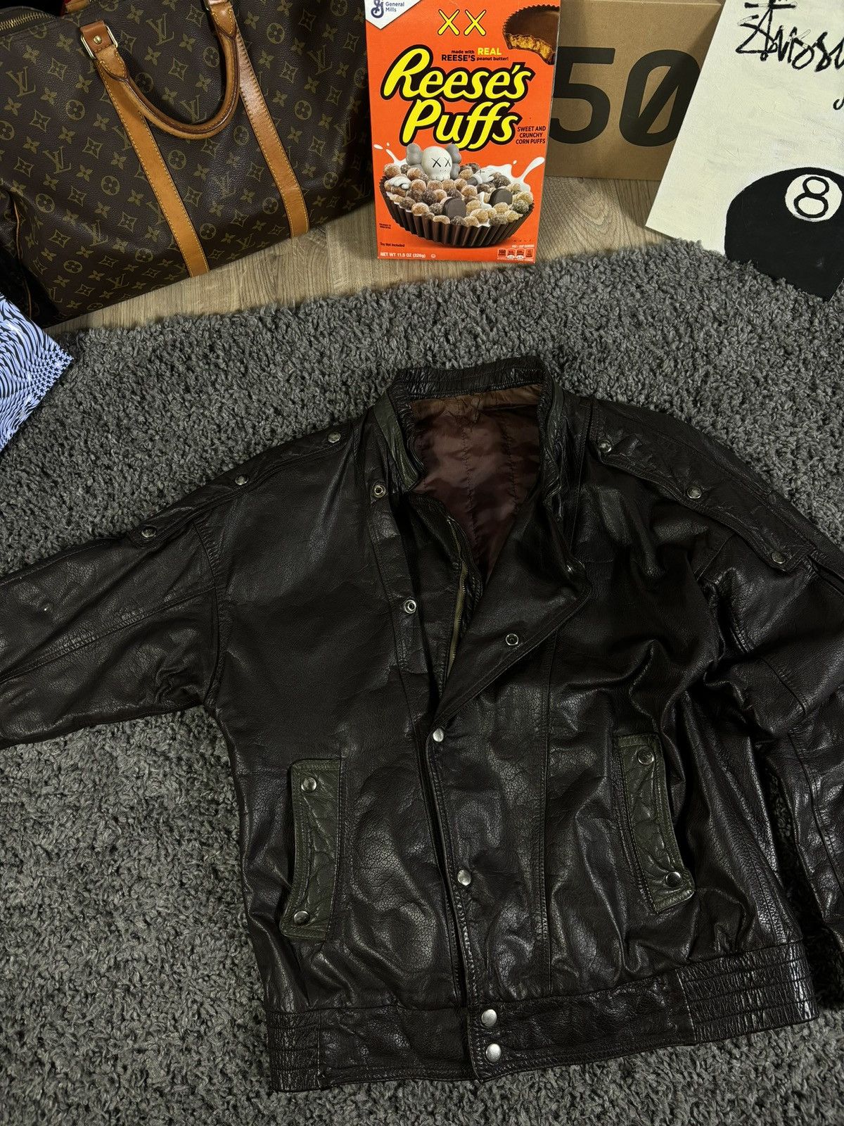 Vintage Vintage Real Leather Asymmetrical Motorcycle Jacket Black Size US L / EU 52-54 / 3 - 5 Thumbnail