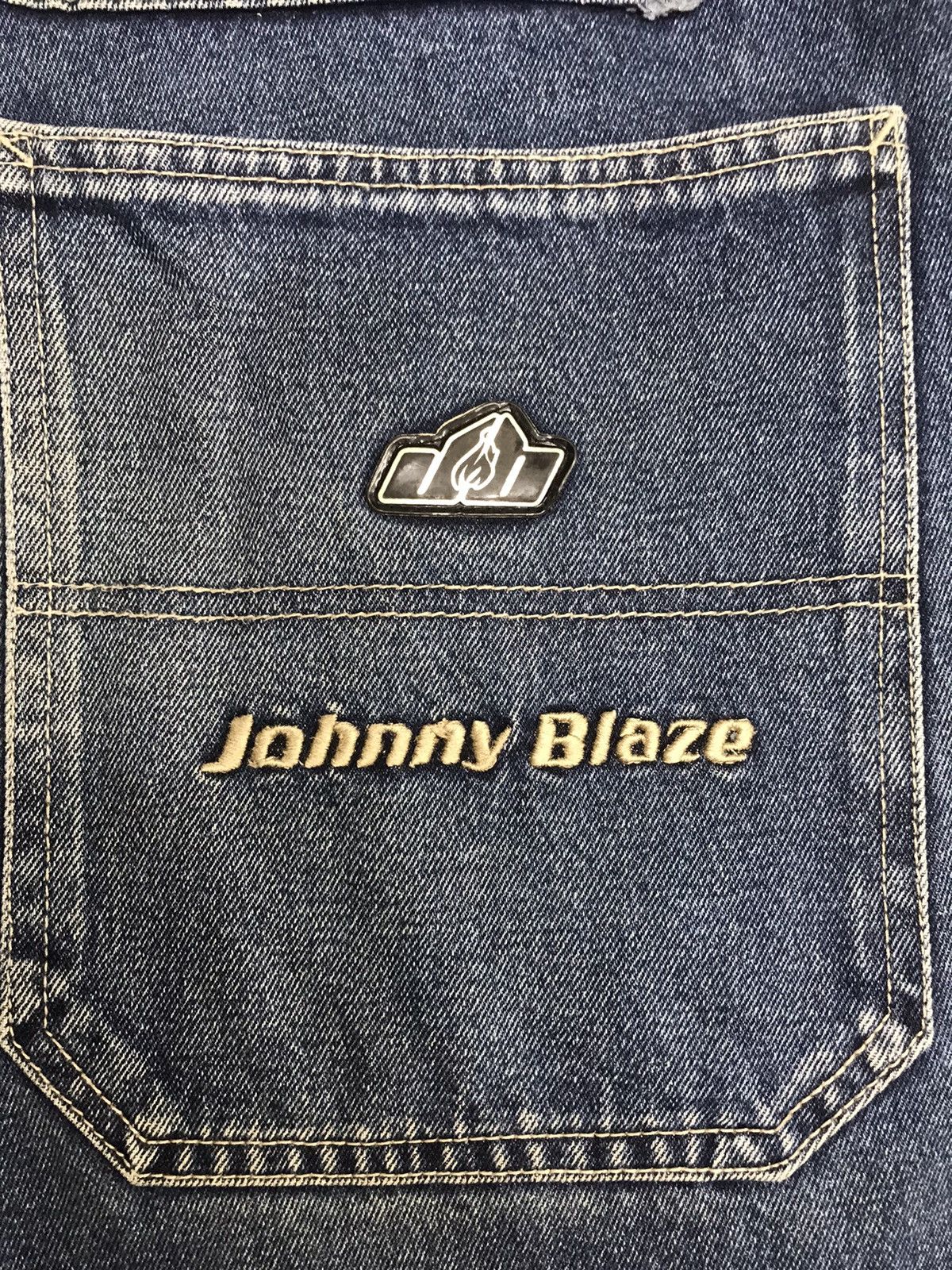 Vintage 🔥SUPER BAGGY🔥Vintage Johnny Blaze Baggy THRASHED DENIM F24 Size US 36 / EU 52 - 16 Thumbnail