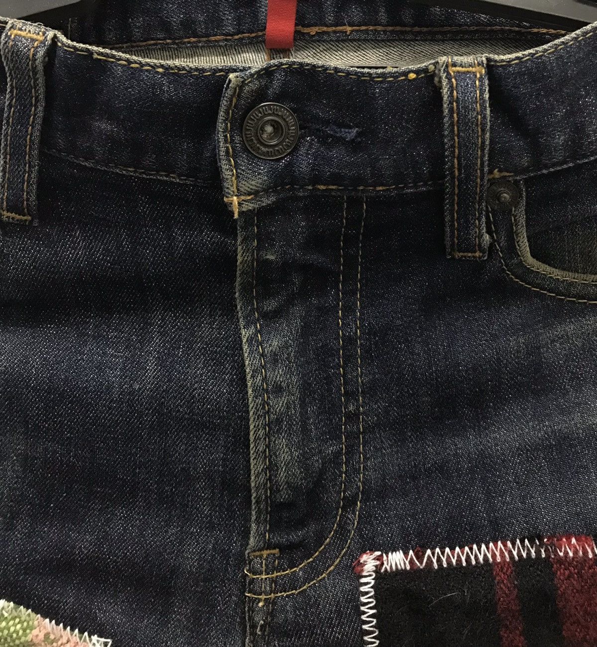 Uniqlo × Vintage Japanese Brand Uniqlo Selvedge Patchwork Denim Jeans Size US 31 - 5 Thumbnail