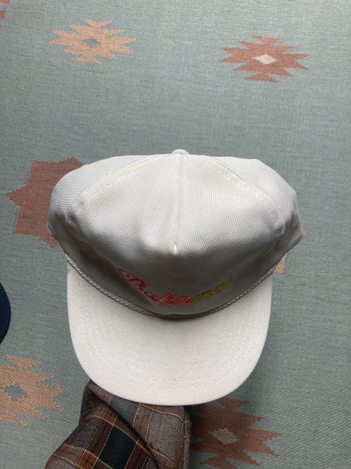 Vintage Vtg Strapback hat Bahamas rainbow embroidered beach island Size ONE SIZE - 3 Thumbnail