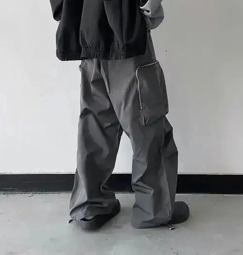 Japanese Brand × Vintage Baggy Cargo Pants Straight Casual Harajuku Y2K Style Pockets Size US 34 / EU 50 - 2 Thumbnail