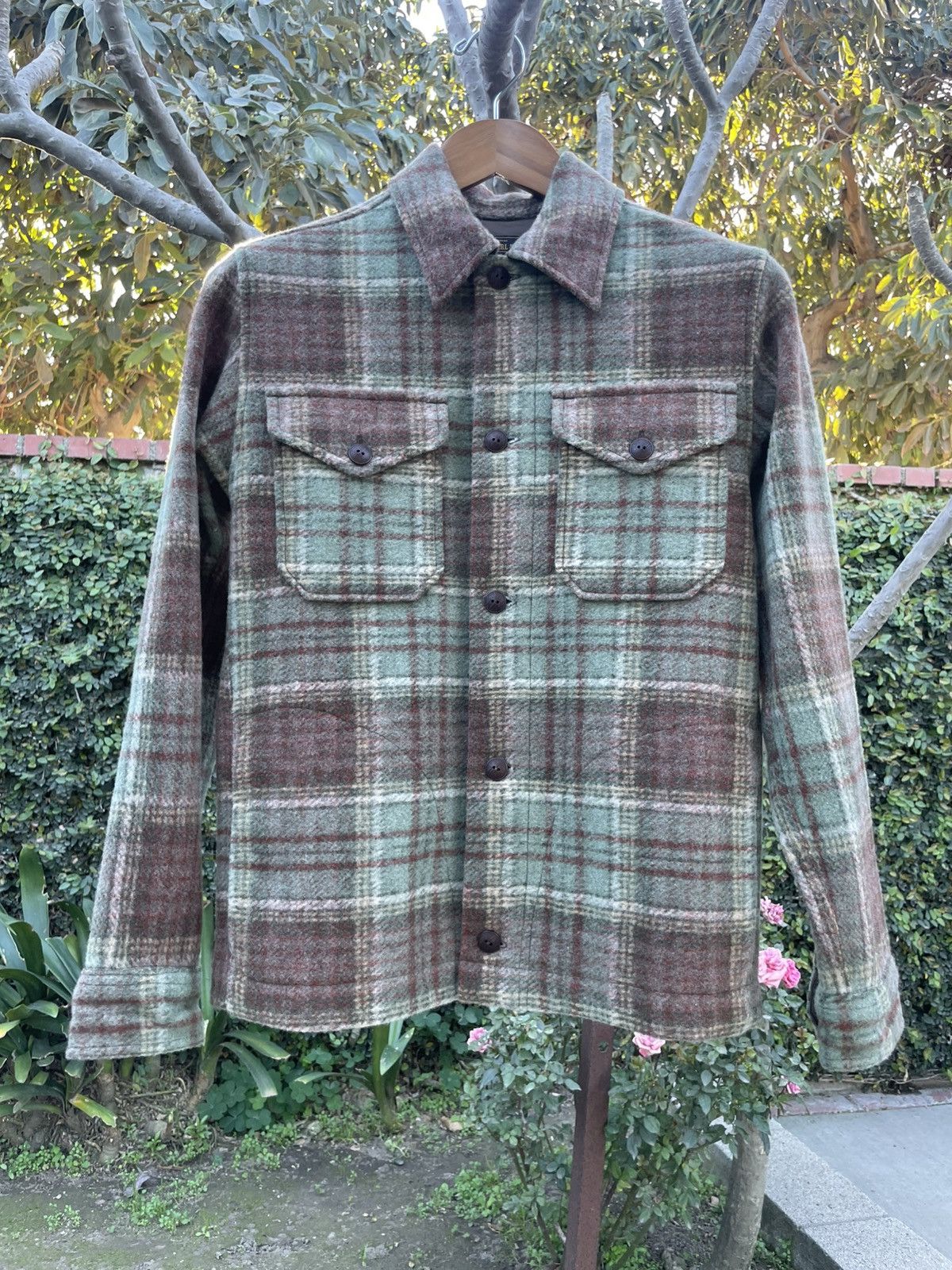 RRL Ralph Lauren RRL Ralph Lauren Plaid Wool Knit Western Shirt XS Size US XS / EU 42 / 0 - 4 Thumbnail