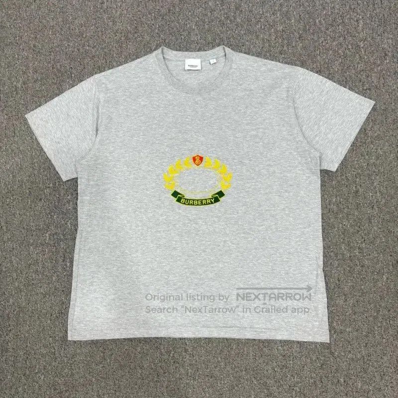 Burberry Burberry Gray Cotton Men's T-Shirt. Size US S / EU 44-46 / 1 - 1 Thumbnail